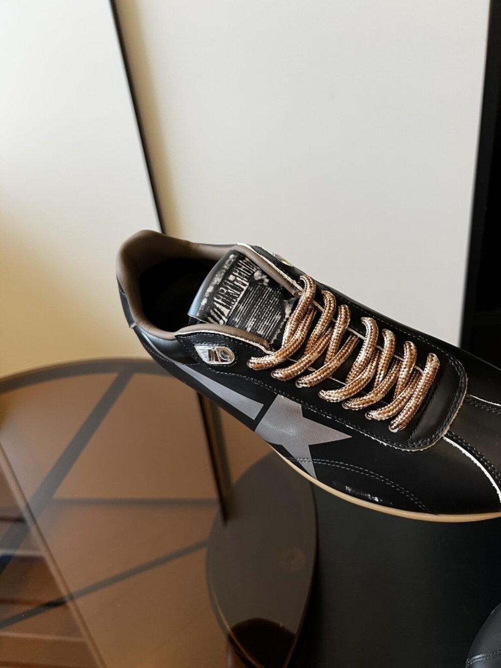 Golden Goose Marathon Speed Black Leather Sneakers EU 38 - Picture 5 of 8